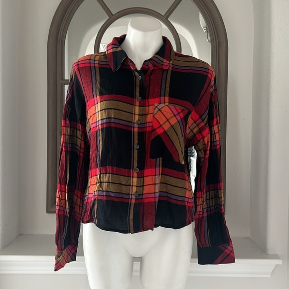 Anthropologie’s Sanctuary The Cabin Plaid Button-Down Shirt, Size M New w/Tag - Picture 4 of 10
